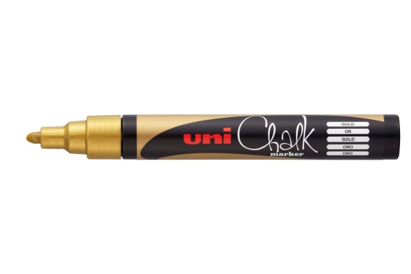 UNI-BALL Chalk Marker 1.8-2.5mm PWE5M gold, Rundspitze