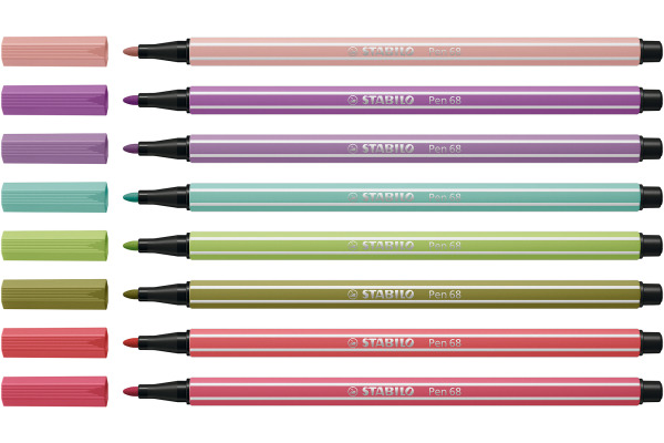 STABILO Fasermaler Pen 68 1.1mm 68/8-02 ass. 8 Stück