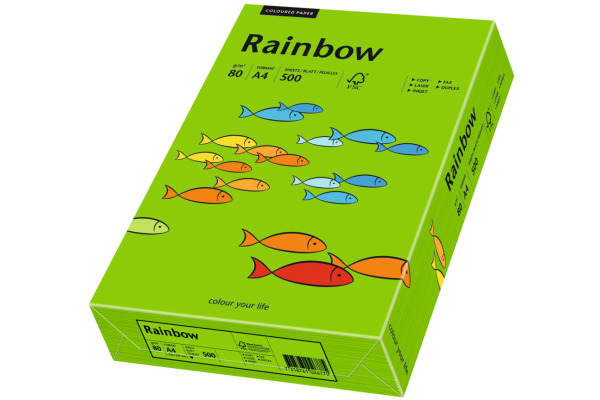 RAINBOW Papier intensivgrün/78 A4 88042673 FSC, 80g 500 Blatt