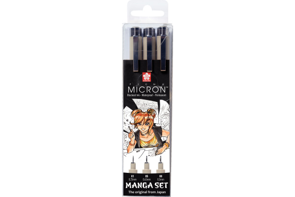 SAKURA Manga Pigma Micron Set POXSDKMAN 3 Stück