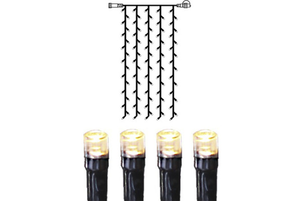 STARTRADI System Decor LED-Vorhang 1m 495-47 Extra, schwarz, 2m