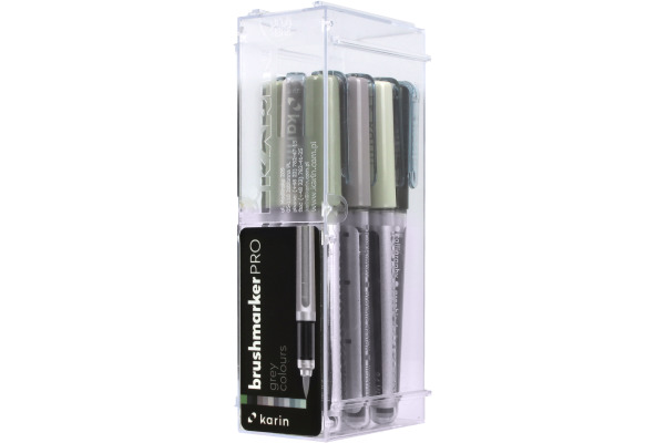 KARIN Brush Marker PRO 27C6 Grey colours 12 Stück