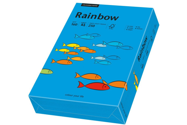 RAINBOW Papier intensivblau/88 A3 88042770 FSC, 160g 250 Blatt