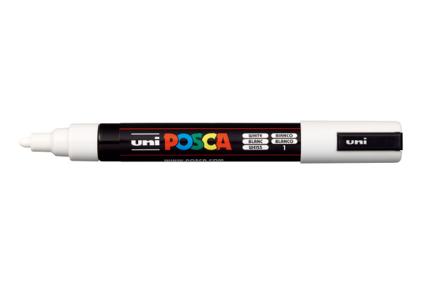 POSCA Marker 1.8-2.5mm PC-5M weiss, Rundspitze