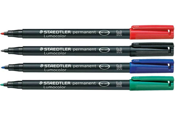 STAEDTLER Lumocolor permanent M 317 WP4 4 Farben ass.