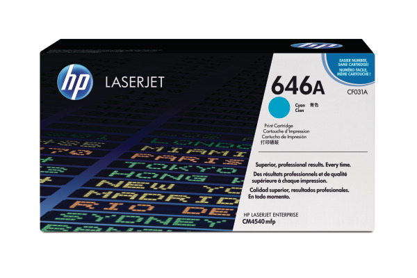 HP Toner-Modul 646A cyan CF031A Color LJ CM4540 12'500 Seiten