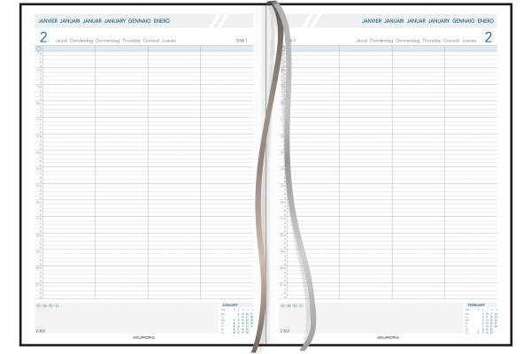 AURORA Agenda Florence Concerto 2026 4015Z 1T/2S schwarz ML 21.5x29.5cm