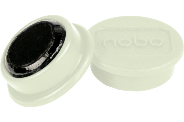 NOBO Magnet rund 13mm 1915287 weiss 10 Stück