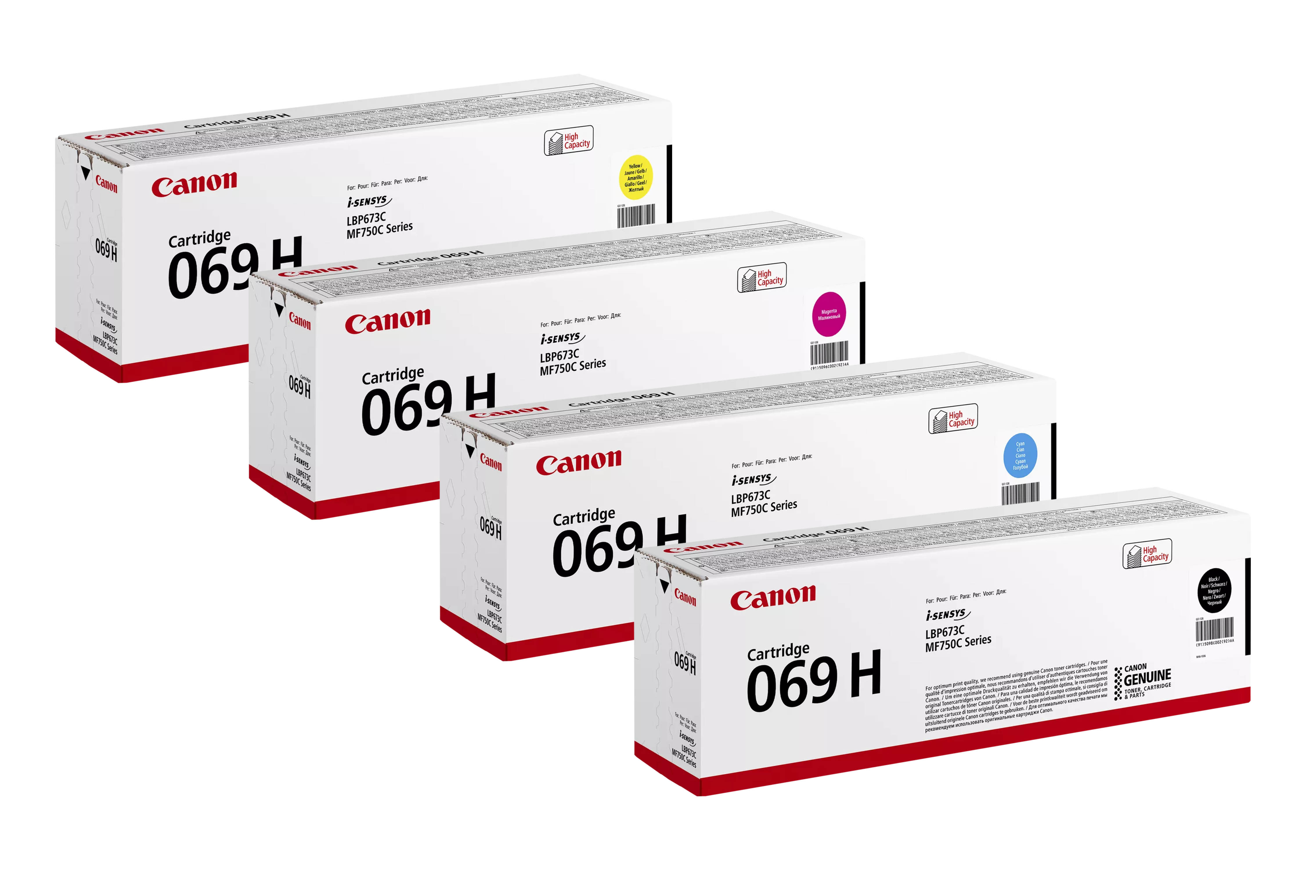 Original Canon CRG 069H SET Multipack / Set mit allen vier Farben