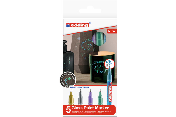 EDDING Gloss Paintmarker 780 0.8mm 780-E5-me metallic 5 Stück