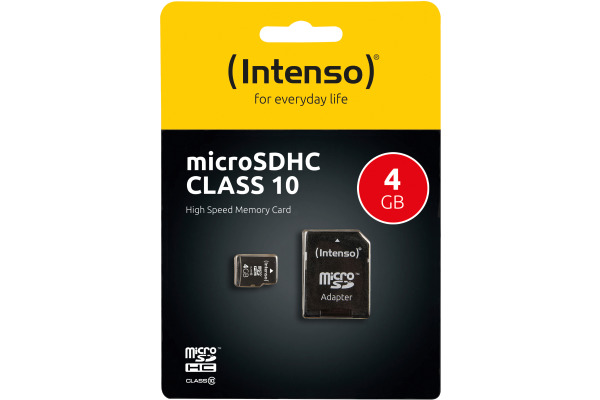 INTENSO micro SDHC Card Class 10 4GB 3413450