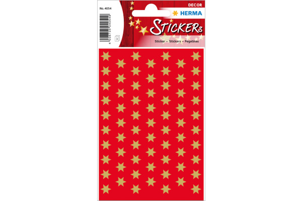 HERMA Sticker Sterne 8mm 4054 gold 201 Stück/3 Blatt