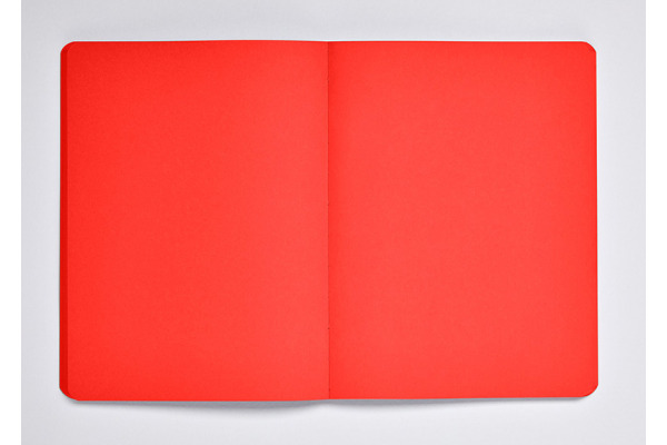 NUUNA Notizbuch NOT WHITE L LIGHT A5 350055218 rot, blanco 176 Blatt