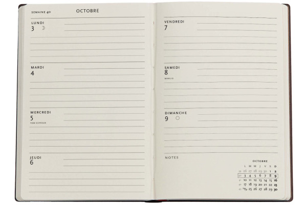 PAPERBLAN Agenda Black Ed. Mini 26/27 FF2107-1 1W/2S 13M FR HOR SC 9.5x14cm