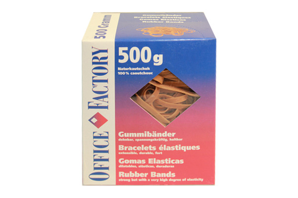 SMART OF. Gummibänder 90x6mm 605564 braun, ø60mm 500g