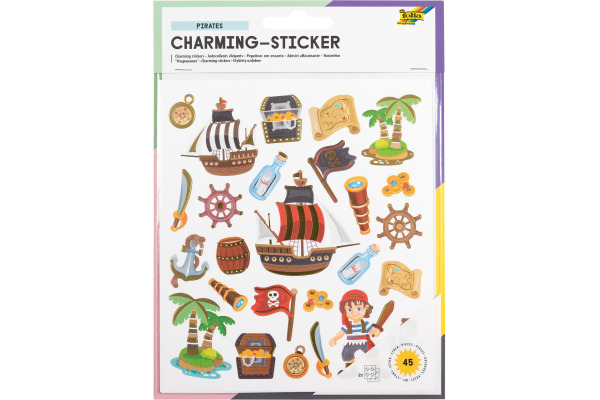 FOLIA Charming-Sticker 18202 Pirates 2 Blatt/45 Stück