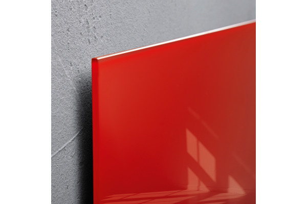 SIGEL Glas-Magnetboard GL202 rot 1000x1000x15mm