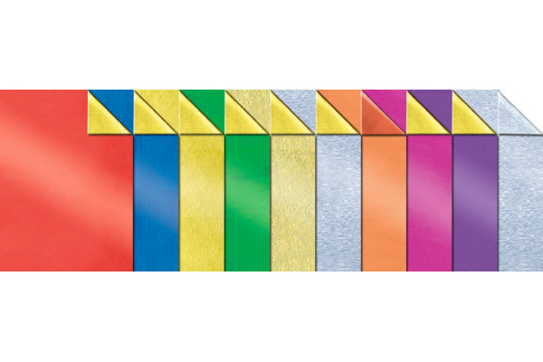 URSUS Bastelfolie Alu 50x80cm 4432199 90g, ass.