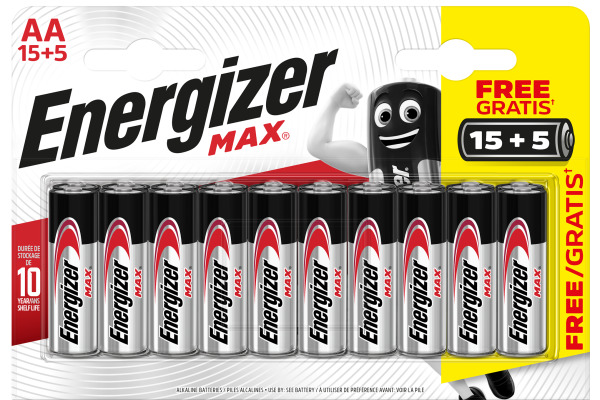 ENERGIZER Batterie Max E30153490 AA/LR06 15 + 5 Stk.