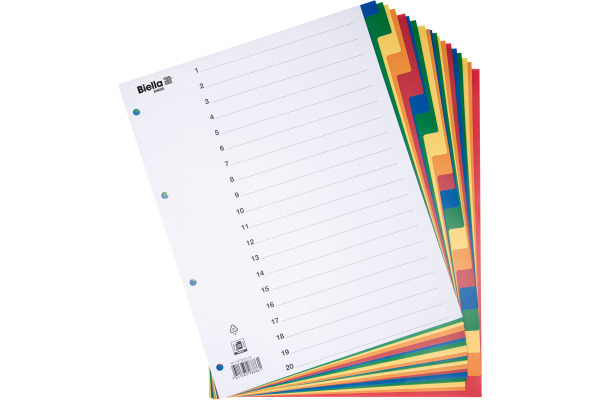 BIELLA Register PP A4+ 47902000U farbig 20-teilig