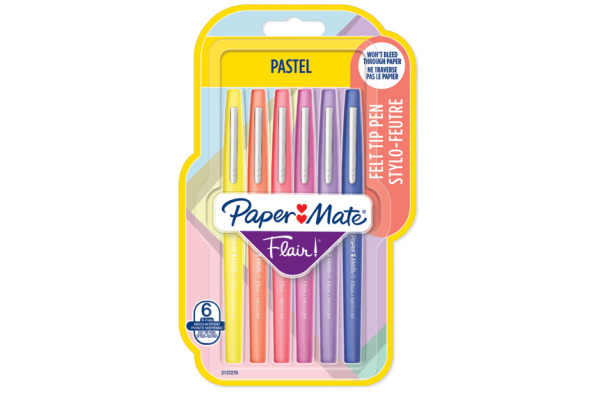 PAPERMATE Faserschreiber Flair 0.7mm 2137276 Pastell, ass. 6 Stück