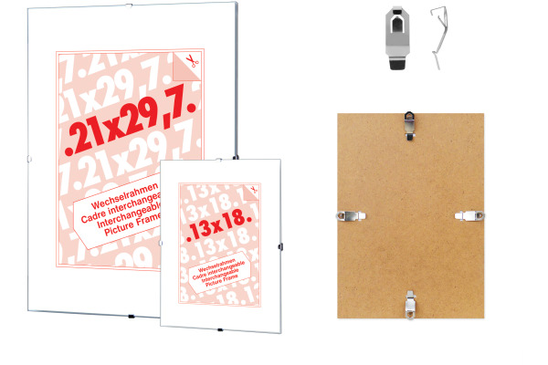 DEBEX Wechselrahmen 30x40cm 950004300 Kunstglas, randlos