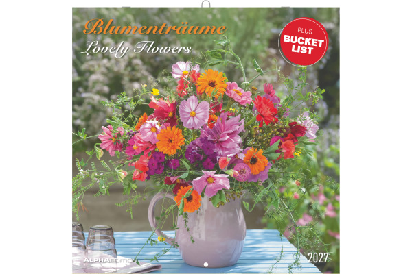 ALPHA EDI Bildkalender 2027 161064 Blumenträume ML 30x30cm