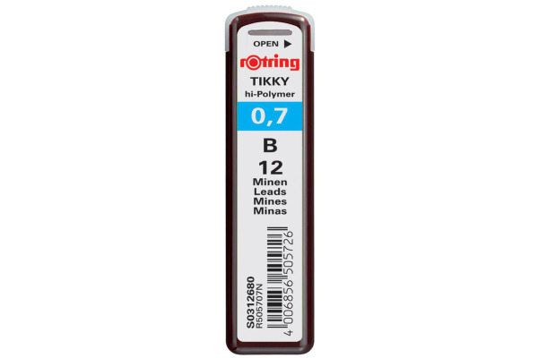 ROTRING Feinminen 0.7mm S0312680 Dose 12 Stück