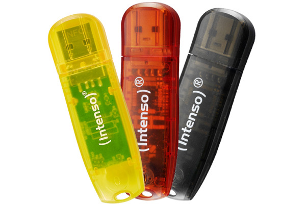 INTENSO USB-Stick Rainbow Line Pack 3502483 3x 32GB yellow, red, black