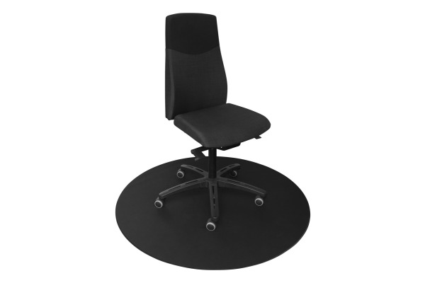 DELTACO Floorpad, round, Black GAM-125 1100x1100x3 mm