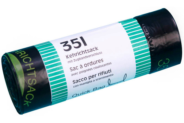 FLEXIPL. Kehrichtsäcke OKS 35lt 1114 40my, LD-PE, schwarz 20 Stück