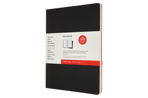 MOLESKINE Notizheft Karton A4 602510 liniert,BK/cranb.,120S. 2 Stk.