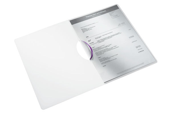 LEITZ Klemmhefter WOW ColorClip A4 41850062 violett 30 Blatt