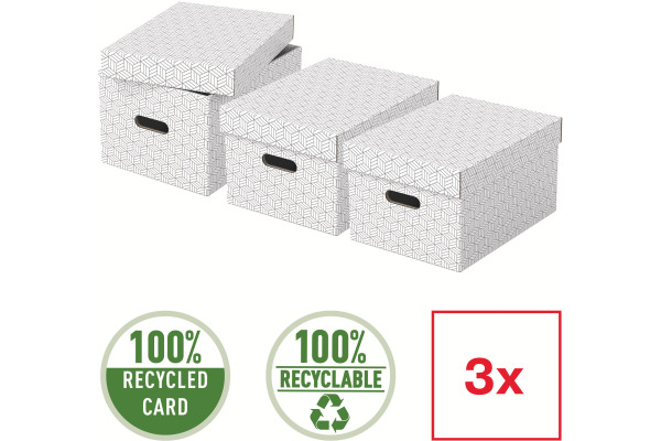 ESSELTE Aufbewahrungsboxen Home M 628282 weiss 365x265x205mm 3 Stk.