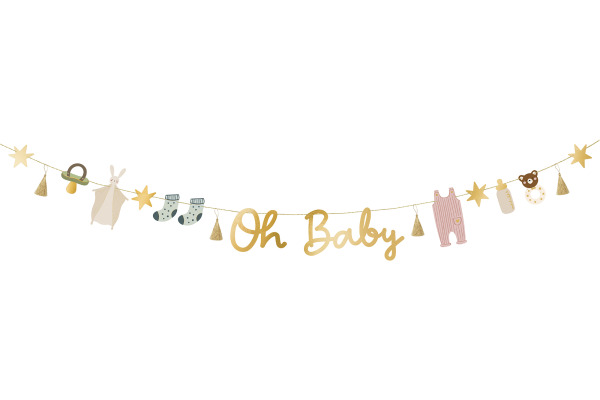 PARTYDECO Girlande 2.5m GRL98 Oh baby