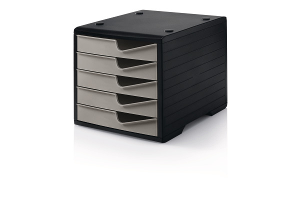 STYRO Styroswingbox 275-8430 schwarz/taupe 5 Schubladen