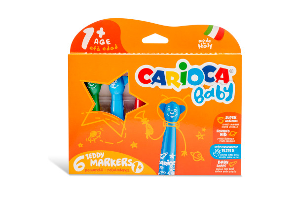 CARIOCA Fasermaler Baby Teddy 003413 ass. 6 Stück