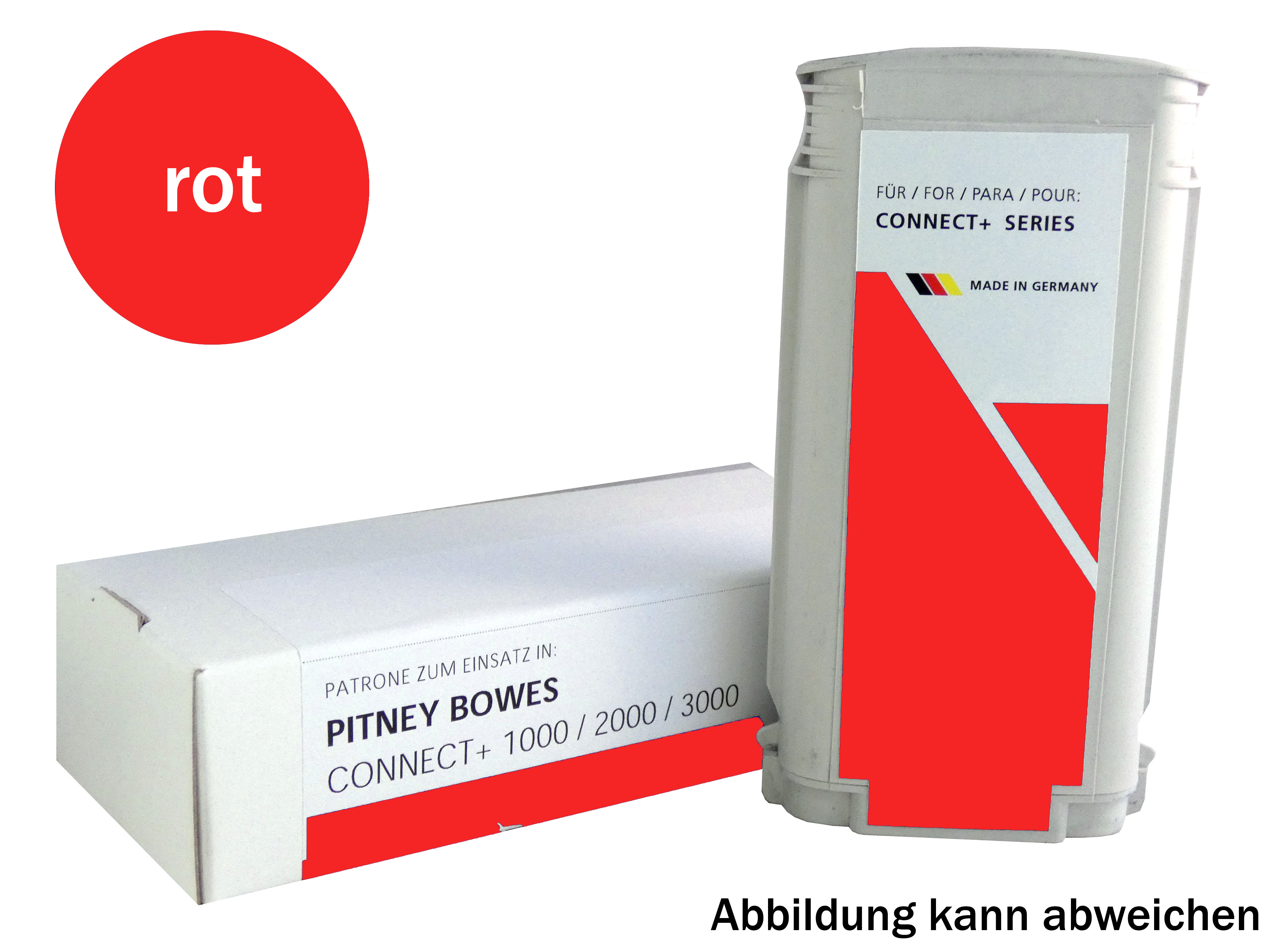 Frankierpatrone komp. zu PitneyBowes Connect+/Send Pro P 7'000 Seiten, rot (28ml)