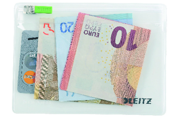 LEITZ Zip-Verschlusstasche XS 40060000 transparent 2 Stück