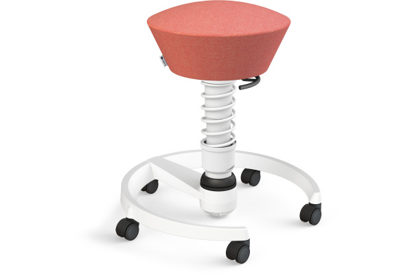 AERIS Sitzhocker Swopper 102HBSTWH rosa/weiss, mit Rollen