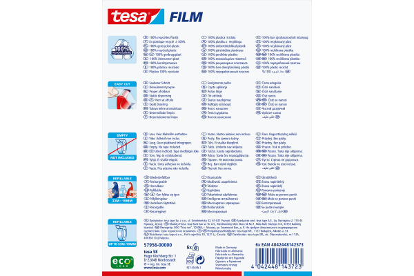 TESA Handabroller 19mmx33m 579560000 Easy Cut Recycled grün
