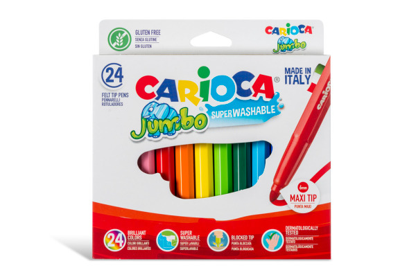 CARIOCA Fasermaler Jumbo Box 6mm 40570 24 Stück