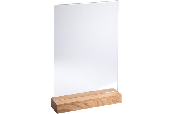 EXACOMPTA Tischaufsteller A4 84258D transparent, holzs. hoch
