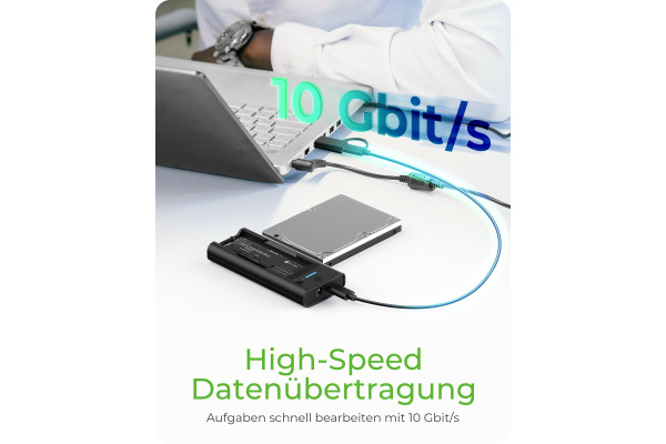 ICY BOX DockingStation M.2 IB180MSC3 NVMe SSD & SATA Drive, USB-C