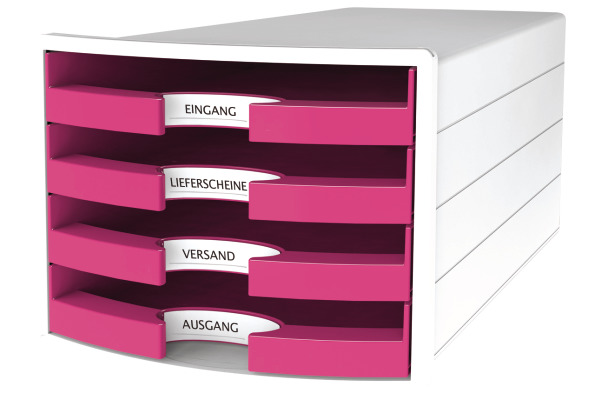 HAN Schubladenbox Impuls A4/C4 1013-56 pink 4 Schubladen