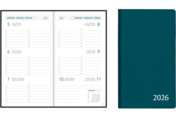 AURORA Agenda Fashion Visuplan 2027 2012 1W/2S ass. ML 9x16.5cm