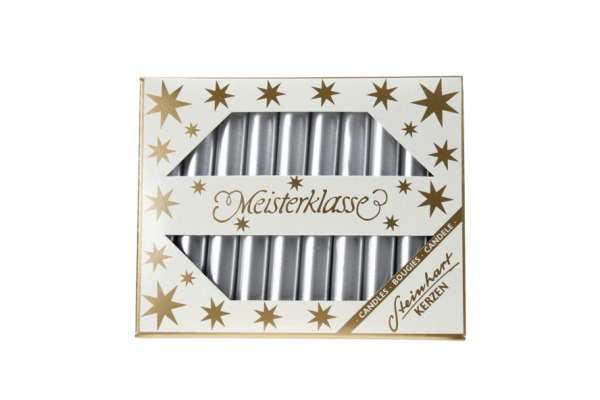 STEINHART Baumkerzen 95x13mm 02390-03 silber 20 Stück