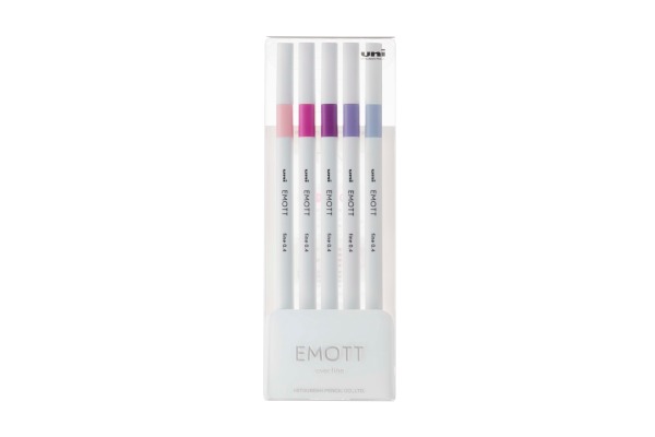 UNI-BALL Fineliner Emott 0.4mm PEM-SY_5 floral 5 Stück