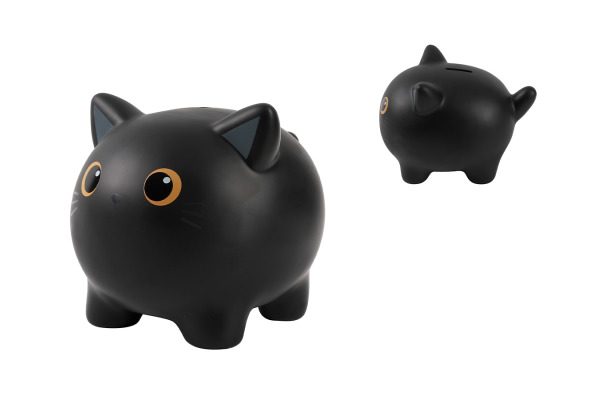 I-TOTAL Sparkasse 18x15x15.5cm XL2499 Cat black