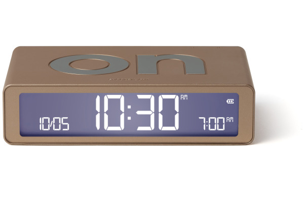 LEXON Wecker Flip Classic LR157D1 gold, USB-C